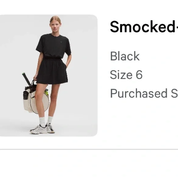 Lululemon Smocked-Waist T-Shirt Dress - Picture 2 of 9